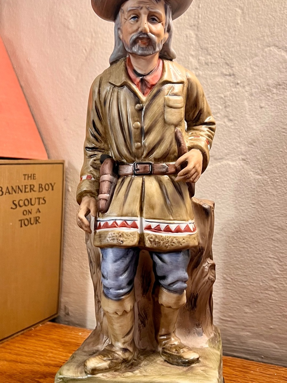 Vintage 1969 Lionstone Decorative Decanter Squaw Man